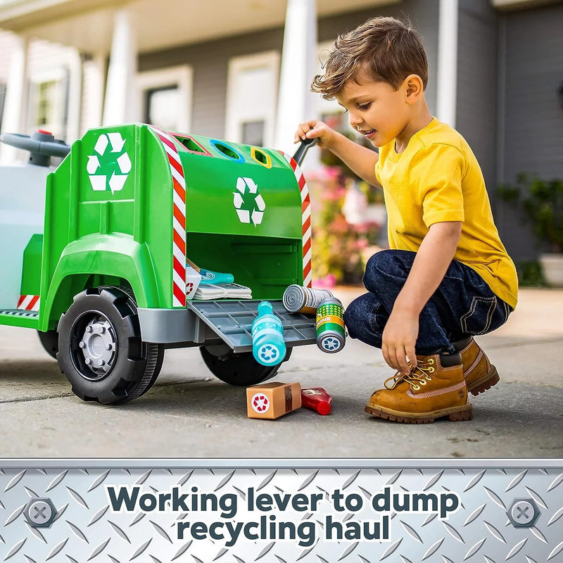 6V Battery-Powered Toddler Recycling Truck with Sound Effects for Ages 1.5+ Magic Cars 5