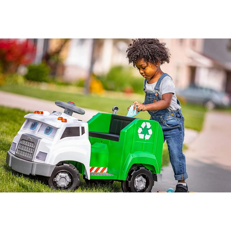 6V Battery-Powered Toddler Recycling Truck with Sound Effects for Ages 1.5+ Magic Cars 7