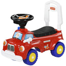 Toddler Ride-On Fire Truck with Music, Horn, and Under-Seat Storage in Red Magic Cars 3