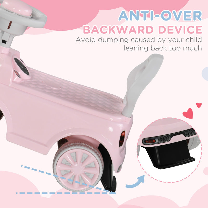Pink Toddler Ride-On Foot-to-Floor Sliding Car Toy Magic Cars 4