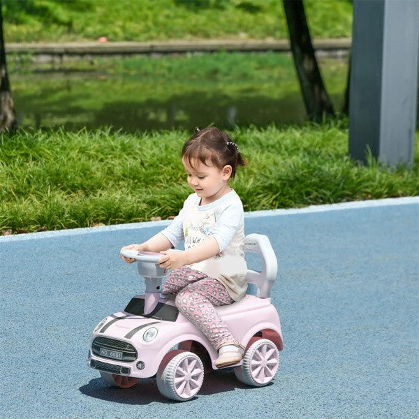 Pink Toddler Ride-On Toy with Horn and Safety Features for Ages 18-36 Months Magic Cars 10