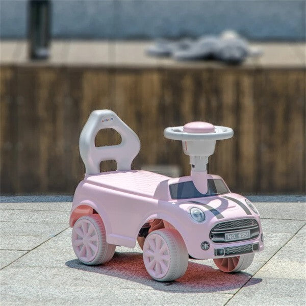 Pink Toddler Ride-On Toy with Horn and Safety Features for Ages 18-36 Months Magic Cars 9