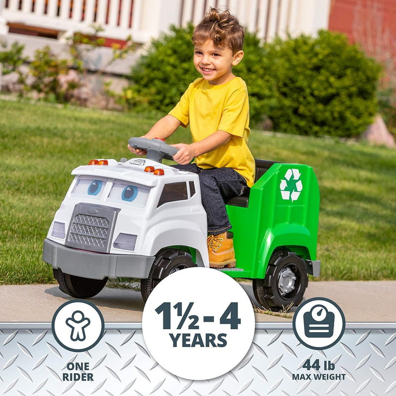 Battery-Powered Rechargeable Ride-On Garbage Truck for Toddlers Magic Cars 2