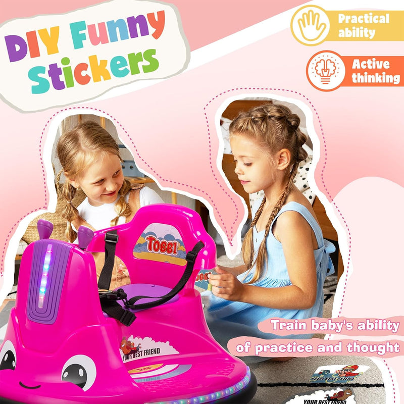 12V Electric Snail-Shaped Ride-On Toy Car for Toddlers with Remote Control Magic Cars 4