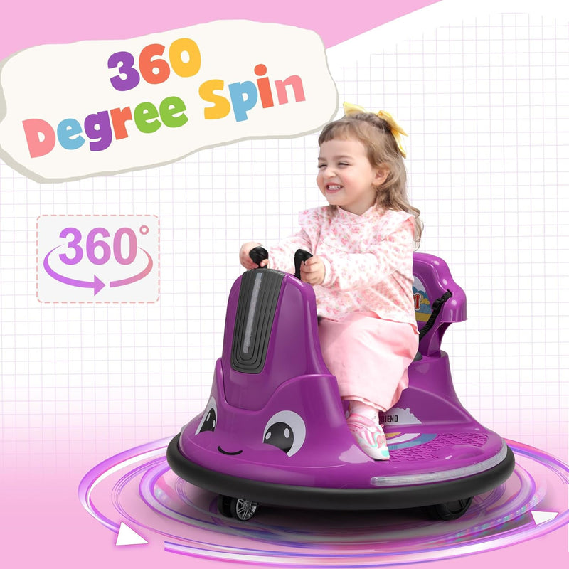 12V Electric Snail-Shaped Ride-On Bumper Car for Toddlers with Remote Control Magic Cars 5