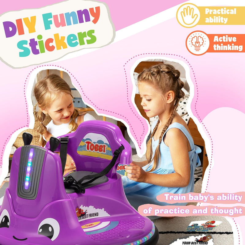 12V Electric Snail-Shaped Ride-On Car for Toddlers with Remote Control Magic Cars 3