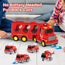Kids' 5-in-1 Friction Fire Truck Toy for Ages 3-9 Magic Cars 4