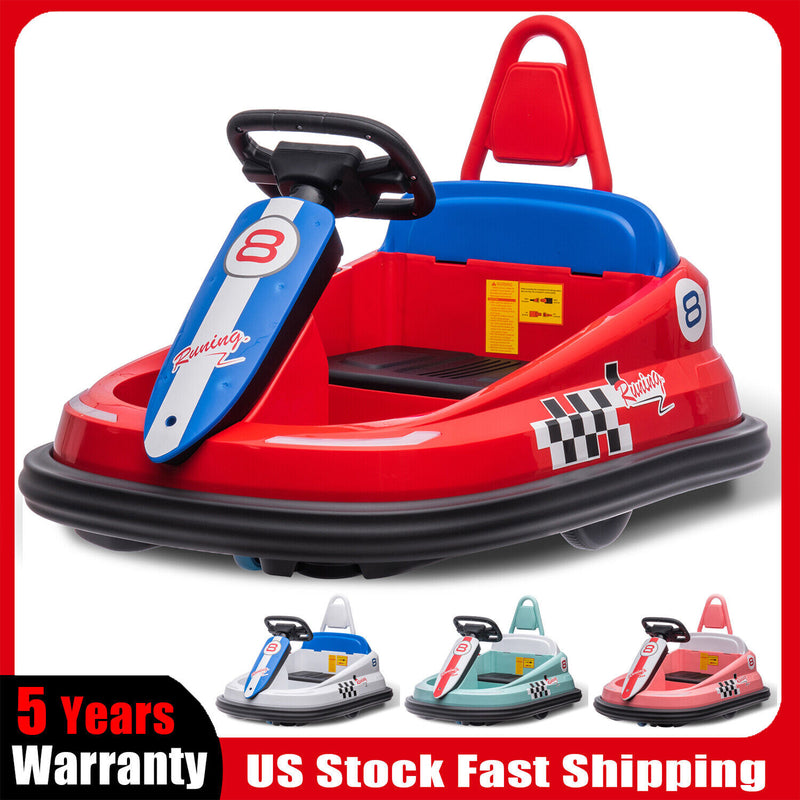 Toddler and Kids Ride-On Bumper Car with 360° Spin, 2 Speeds, Safety Belts, and Lights Magic Cars 1