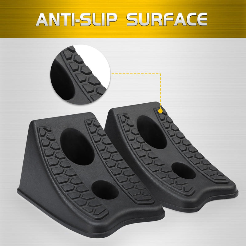 Heavy Duty 8 Inch Wheel Chocks and Wedges for Cars, Travel Trailers, and RVs Magic Cars 2