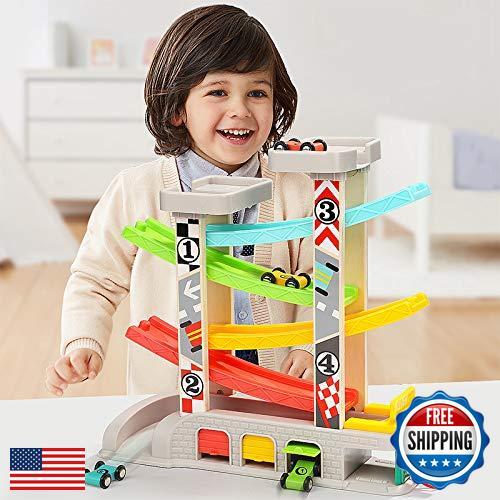 Bright Car Ramp Race Track Toy for Toddlers Ages 2-4 Years Magic Cars 4