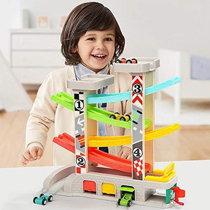 Bright Car Ramp Race Track Toy for Toddlers Ages 2-4 Magic Cars 4