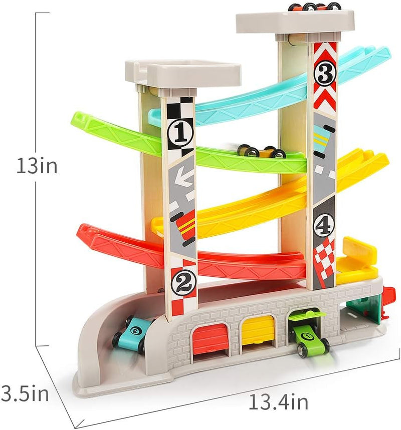 Bright Car Ramp Race Track Toy for Toddlers Ages 2-4 Magic Cars 6