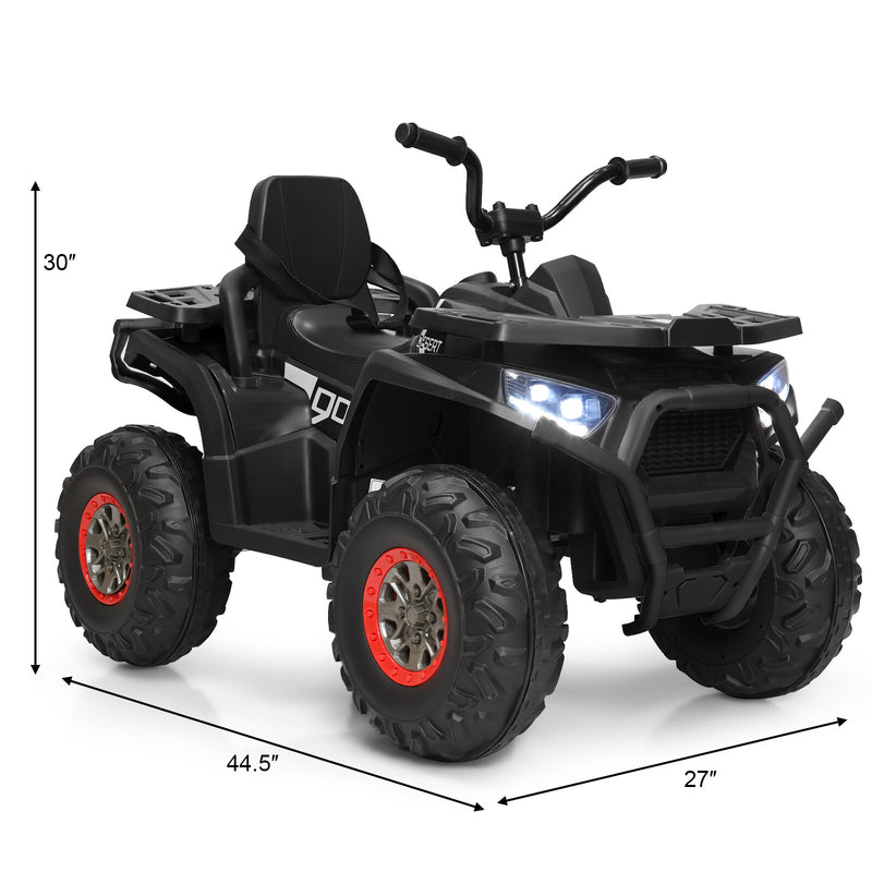 12V Kids Electric Ride-On Car Toy with LED Lights and Music – Black/Red Magic Cars 1
