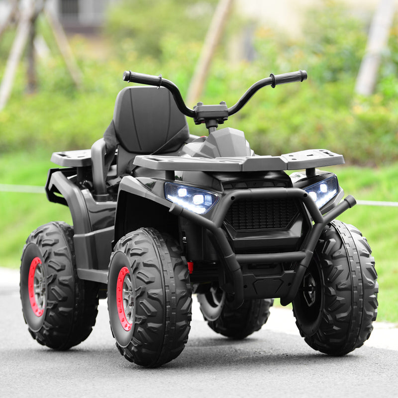 12V Kids Electric Ride-On Car Toy with LED Lights and Music – Black/Red Magic Cars 2