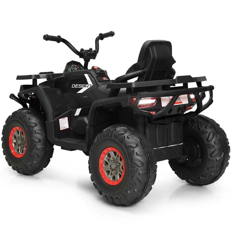 12V Kids Electric Ride-On Car Toy with LED Lights and Music – Black/Red Magic Cars 4