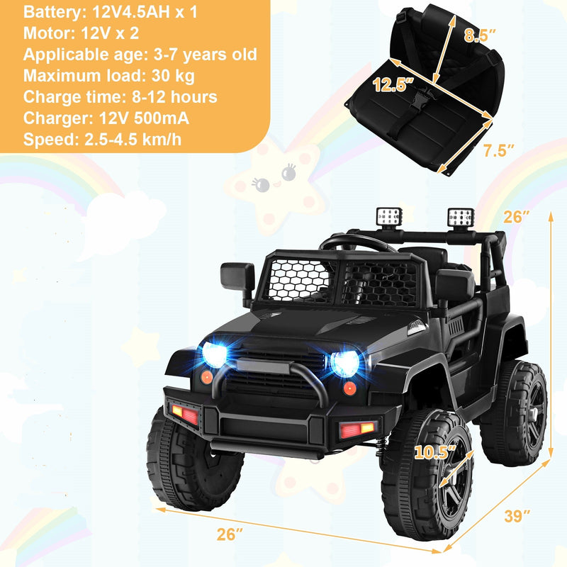 12V Kids Electric Ride-On Car with Parental Remote Control, Music, and Horn Magic Cars 8