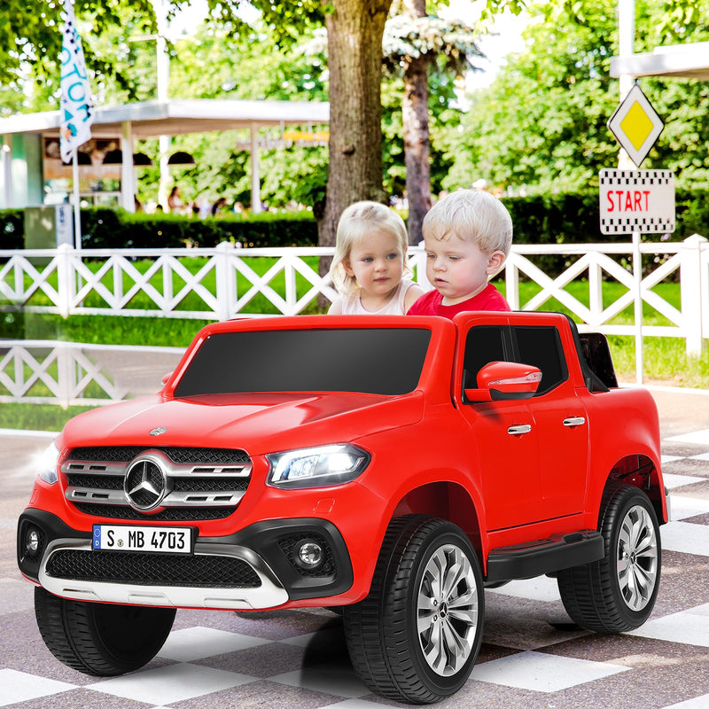 2-Seater Electric Kids Ride-On Licensed Red Benz Toy Car Magic Cars 2