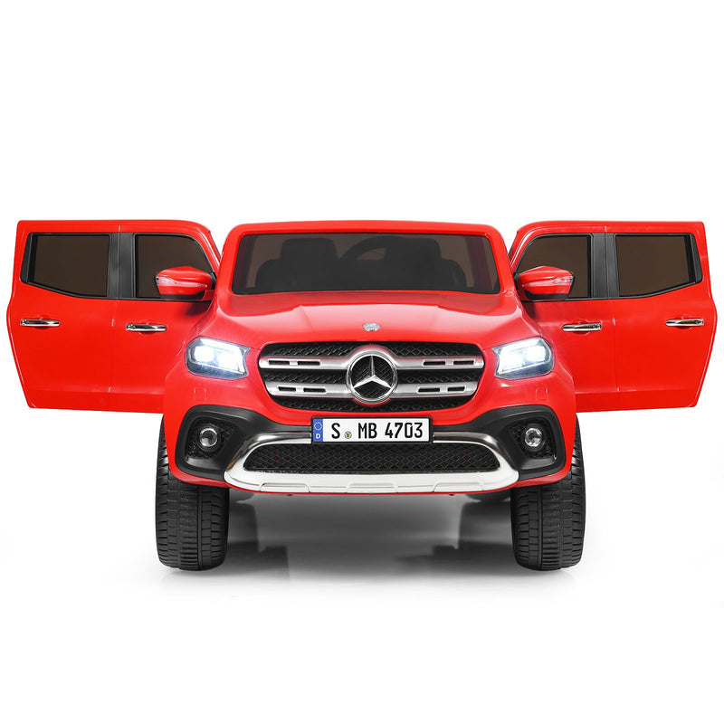 2-Seater Electric Kids Ride-On Licensed Red Benz Toy Car Magic Cars 4