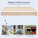 8' x 6.6' Retractable Awning with Aluminum Frame and Sun Water Protection PA Fabric Magic Cars 17