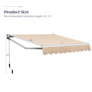 8' x 6.6' Retractable Awning with Aluminum Frame and Sun Water Protection PA Fabric Magic Cars 18