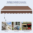 8' x 6.6' Retractable Awning with Aluminum Frame and Sun Water Protection PA Fabric Magic Cars 7