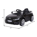 12V Electric Mini Ride-On Audi TT RS Kids Car Toy Buggy Black Magic Cars 3