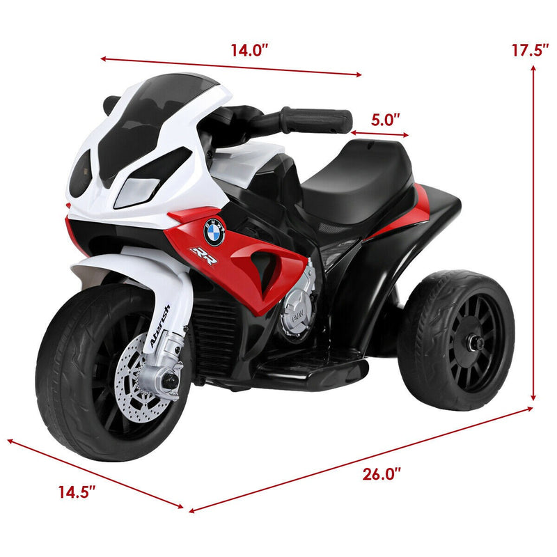 Electric 3-Wheel Kids Ride-On Motorcycle Bicycle 6V with Music and Lights Red Magic Cars 1