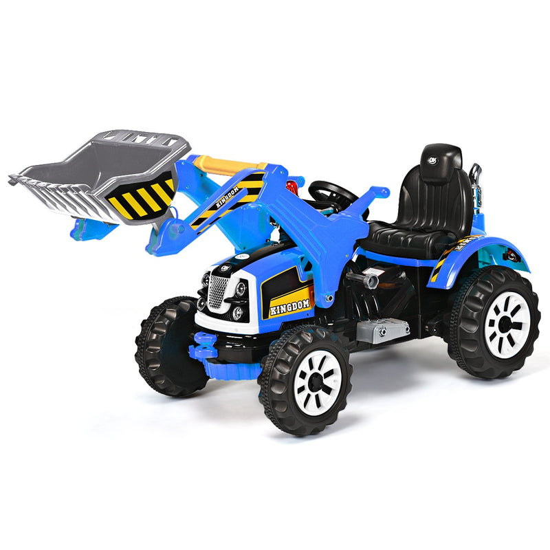 Kids Electric Ride-On Excavator Truck with Front Loader and Digger Scooter Magic Cars 5