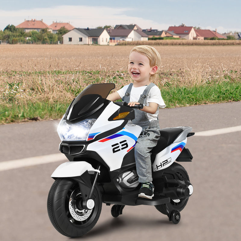 Kids Battery-Powered Ride-On Motorcycle Toy with Headlights and Music Magic Cars 2