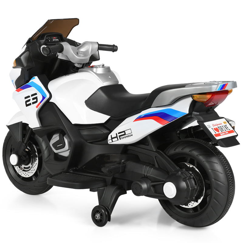 Kids Battery-Powered Ride-On Motorcycle Toy with Headlights and Music Magic Cars 4