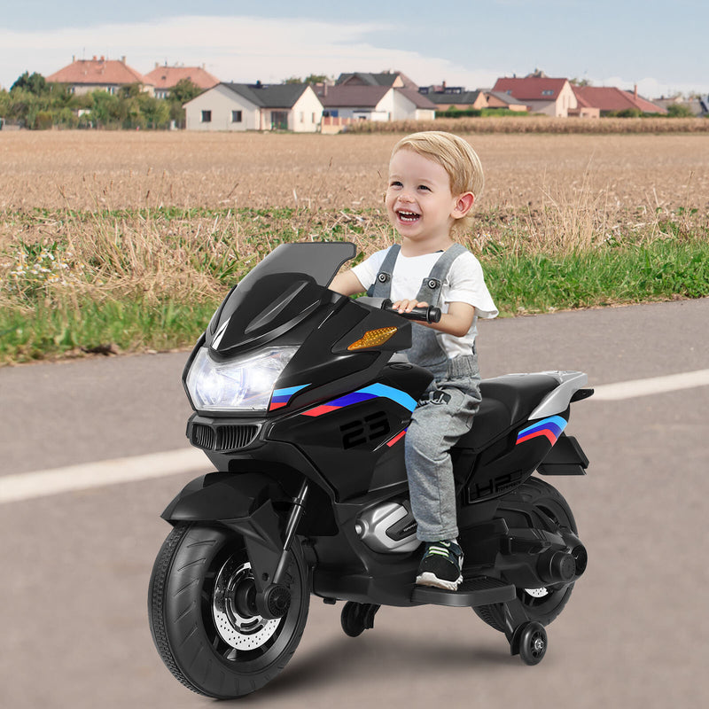 Kids Battery-Powered Ride-On Motorcycle Toy with Headlights and Music Magic Cars 8
