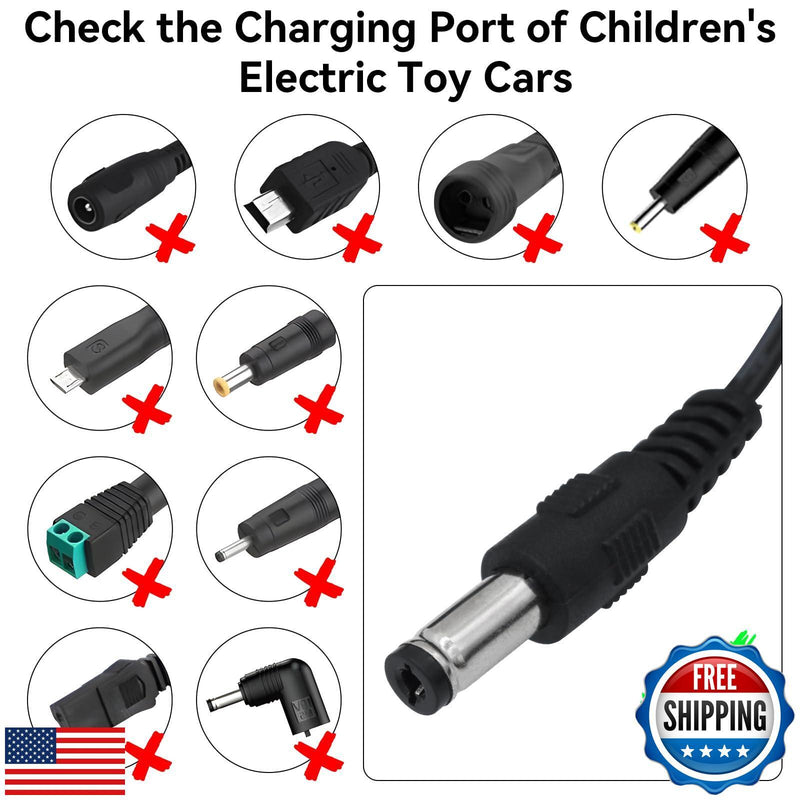 12V Battery Charger for Kids Electric Ride-On Toy Car with Bump Protection Magic Cars 3