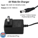 6V Battery Charger for Kids Electric Ride-On Car Toy with Bumper Protection Magic Cars 4