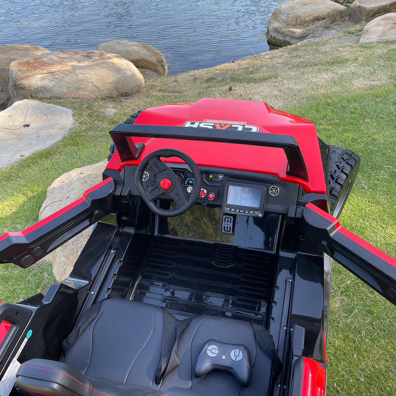 24V XL 4x4 Ride-On Buggy with Rubber Tires and Remote Control for Ages 1-10, Red Magic Cars 0