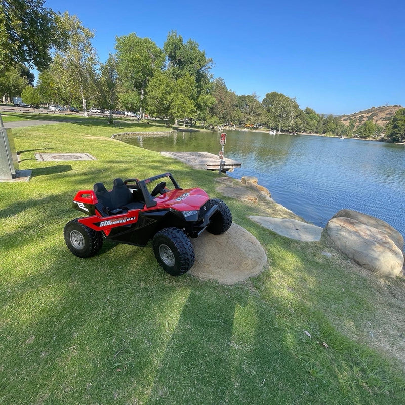 24V XL 4x4 Ride-On Buggy with Rubber Tires and Remote Control for Ages 1-10, Red Magic Cars 5