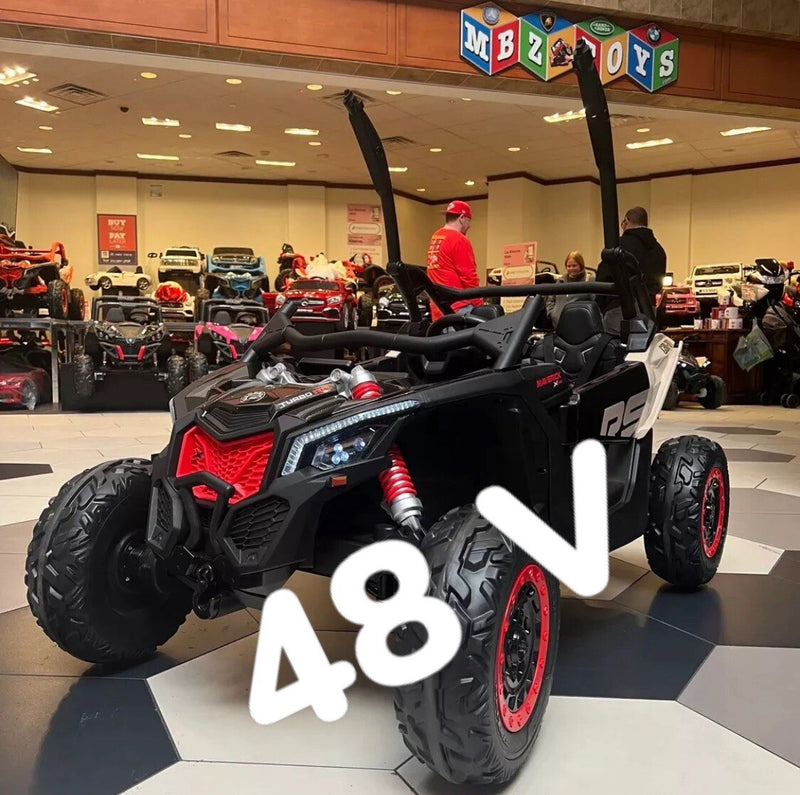48V XL Can-Am Maverick Ride-On UTV Toy with Remote Control 4WD in Orange Magic Cars 5