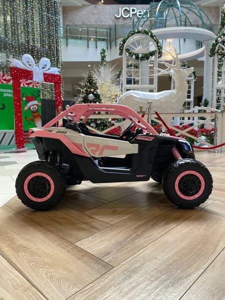 48V XL Pink Remote Control 4WD Ride-On Can-Am Maverick UTV Toy Magic Cars 2