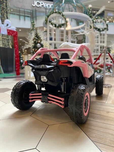 48V XL Pink Remote Control 4WD Ride-On Can-Am Maverick UTV Toy Magic Cars 3