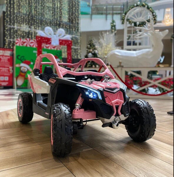 48V XL Pink Remote Control 4WD Ride-On Can-Am Maverick UTV Toy Magic Cars 5