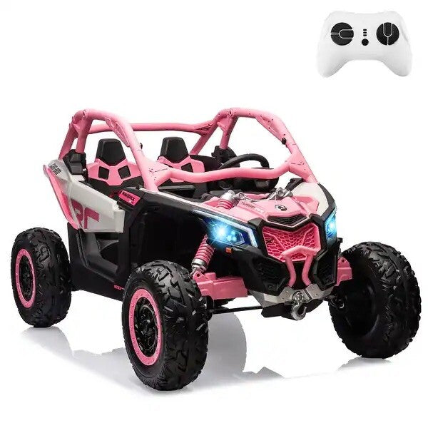 48V XL Pink Remote Control 4WD Ride-On Can-Am Maverick UTV Toy Magic Cars 6