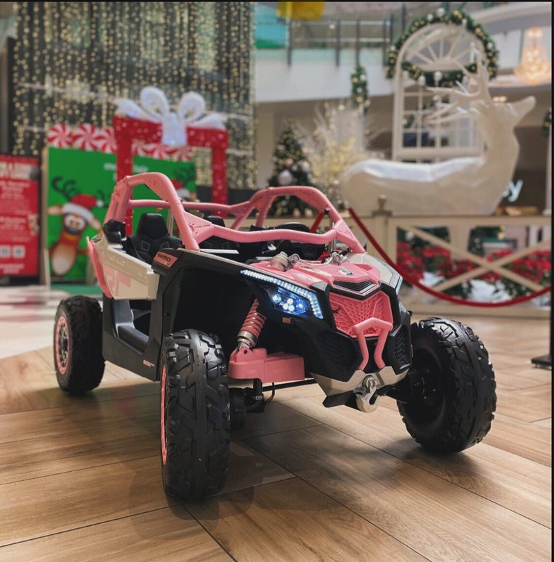 48V XL Pink Remote Control 4WD Ride-On Can-Am Maverick UTV Toy Magic Cars Variant 0
