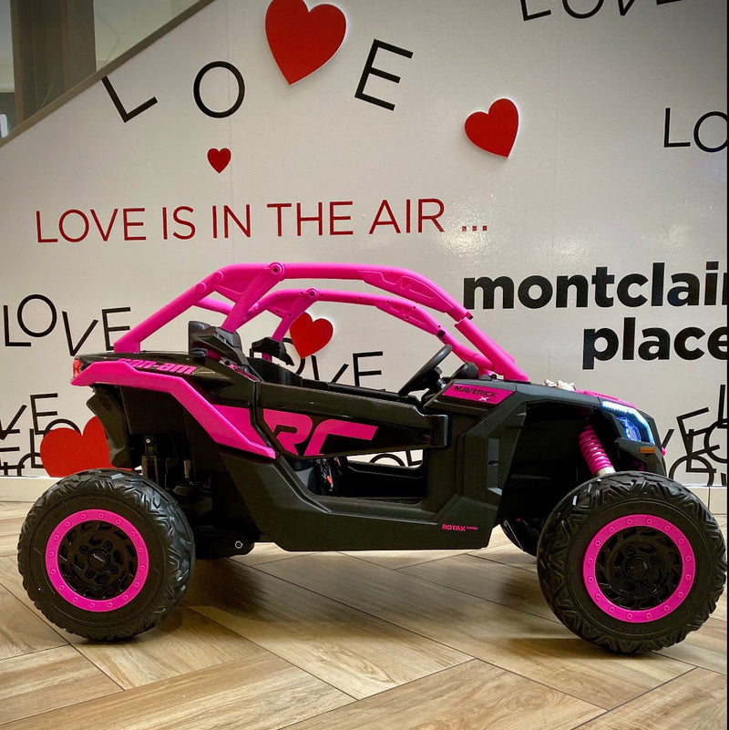 48V XL Can-Am Maverick Remote Control 4WD Ride-On UTV Toy in Pink Magic Cars 3