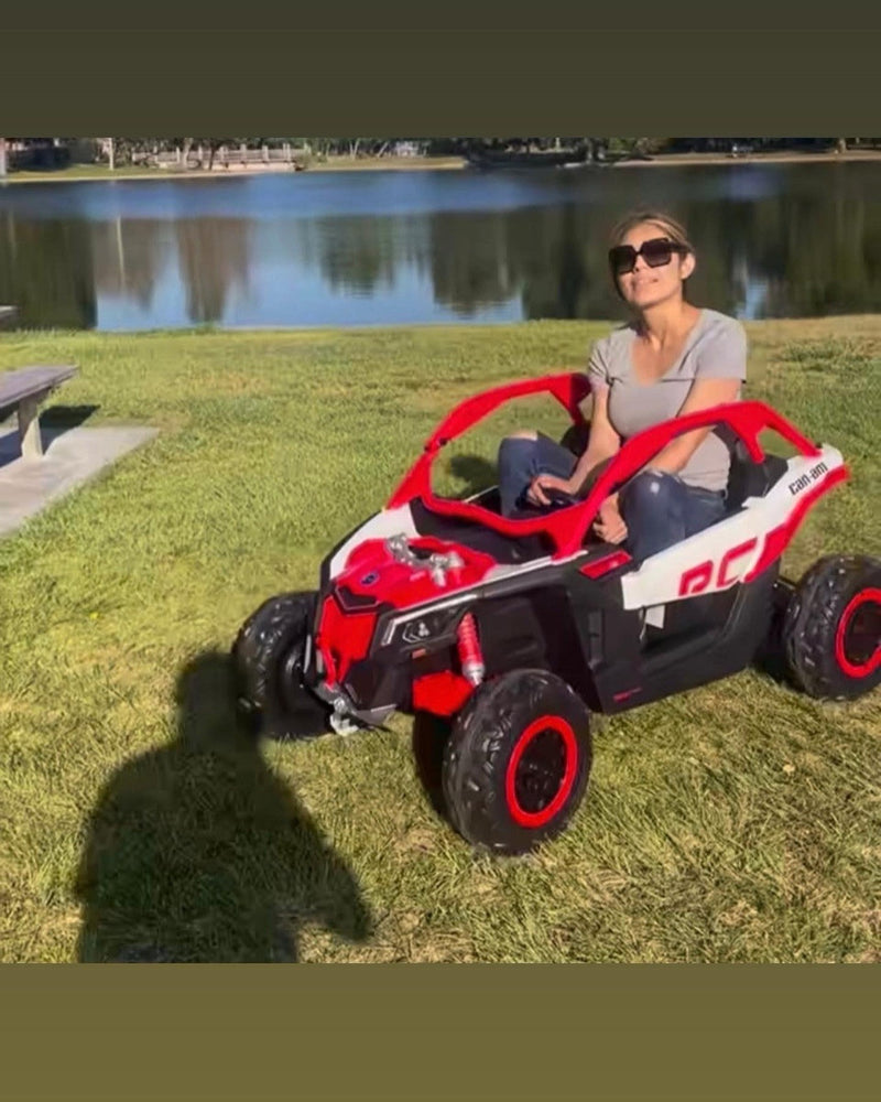 48V XL Can-Am Maverick Ride-On Toy UTV Remote Control 4WD Red Magic Cars 5