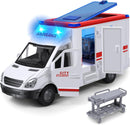 Interactive Yellow Ambulance with Lights, Sounds, and Friction-Powered Wheels for Ages 3-5 Magic Cars 1