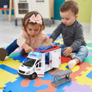 Interactive Yellow Ambulance with Lights, Sounds, and Friction-Powered Wheels for Ages 3-5 Magic Cars 6