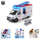 Interactive Yellow Ambulance with Lights, Sounds, and Friction-Powered Wheels for Ages 3-5 Magic Cars Variant 0