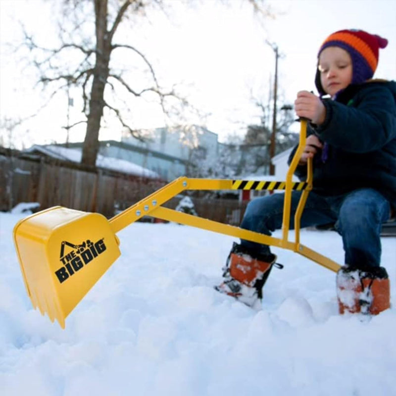 Ride-On Excavator Sand Digger with 360° Rotating Base for Kids Ages 3 and Up, Yellow Magic Cars 6