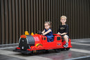 Kids Ride-On Train for Backyard Fun – Battery Powered W/Magic Cars® Remote Control, Real Steam Stack, MP3 & Working Caboose (Ages 1–10)