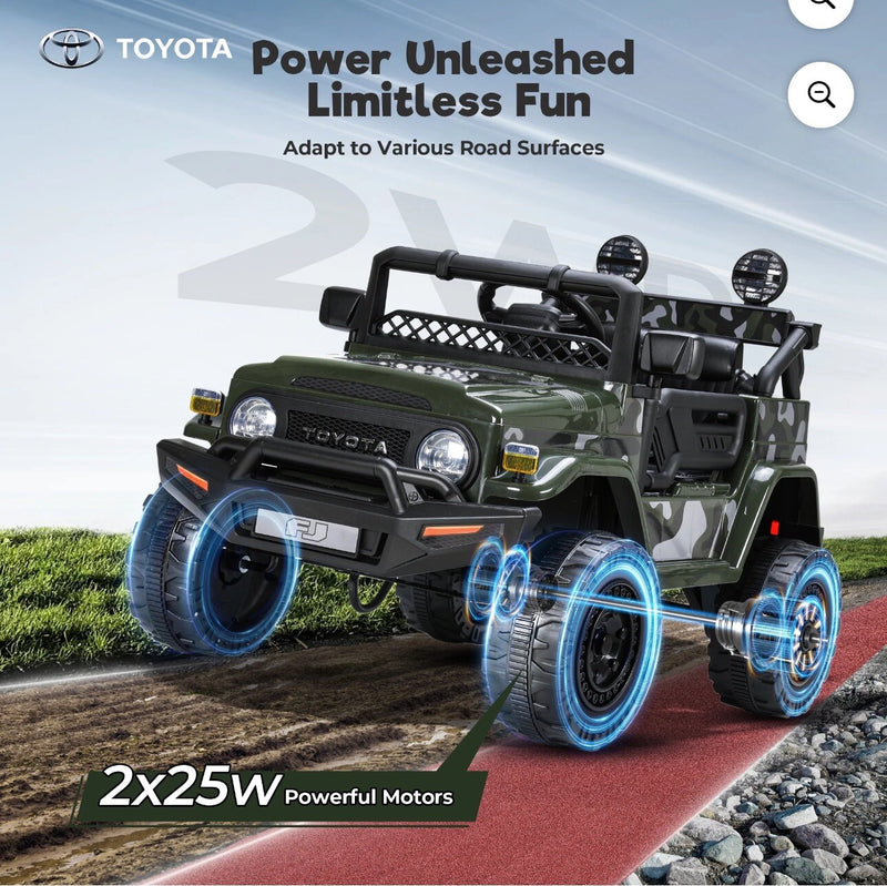 Kids Electric Ride-On FJ Cruiser Truck 12V with 7Ah Battery and Remote Control Magic Cars 2