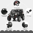 Honeyjoy 12V Black Electric Ride-On Truck for Kids with Remote Control and Lights